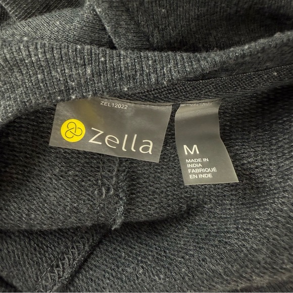 Zella Sweatshirt Mens Medium Gray Crewneck Pullover Lightweight Raglan Yoga Gym - Picture 4 of 10